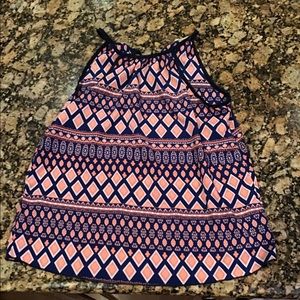 Colorful tie back tee shirt